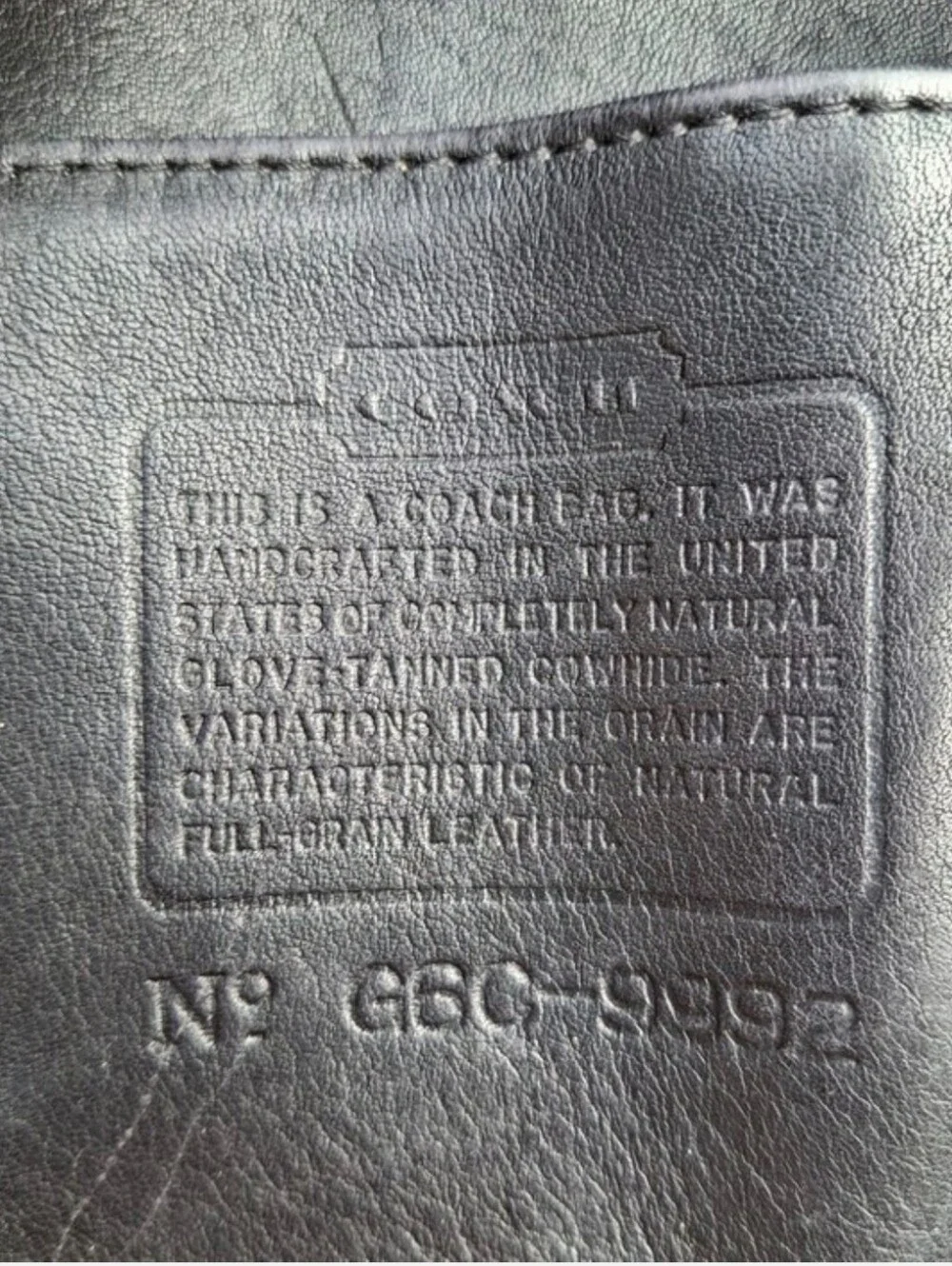 Vintage 1996 Coach Black Leather Classic Handle Backpack Rucksack #9992